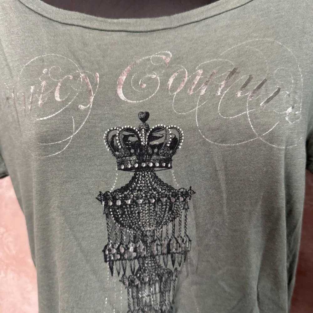 Vintage Juicy Couture Green Graphic Relaxed T-Shirt - Picture 2 of 5